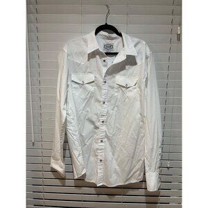 Gibson Long Sleeve Western Pearl Snap Button Up‎ Shirt - Size LT